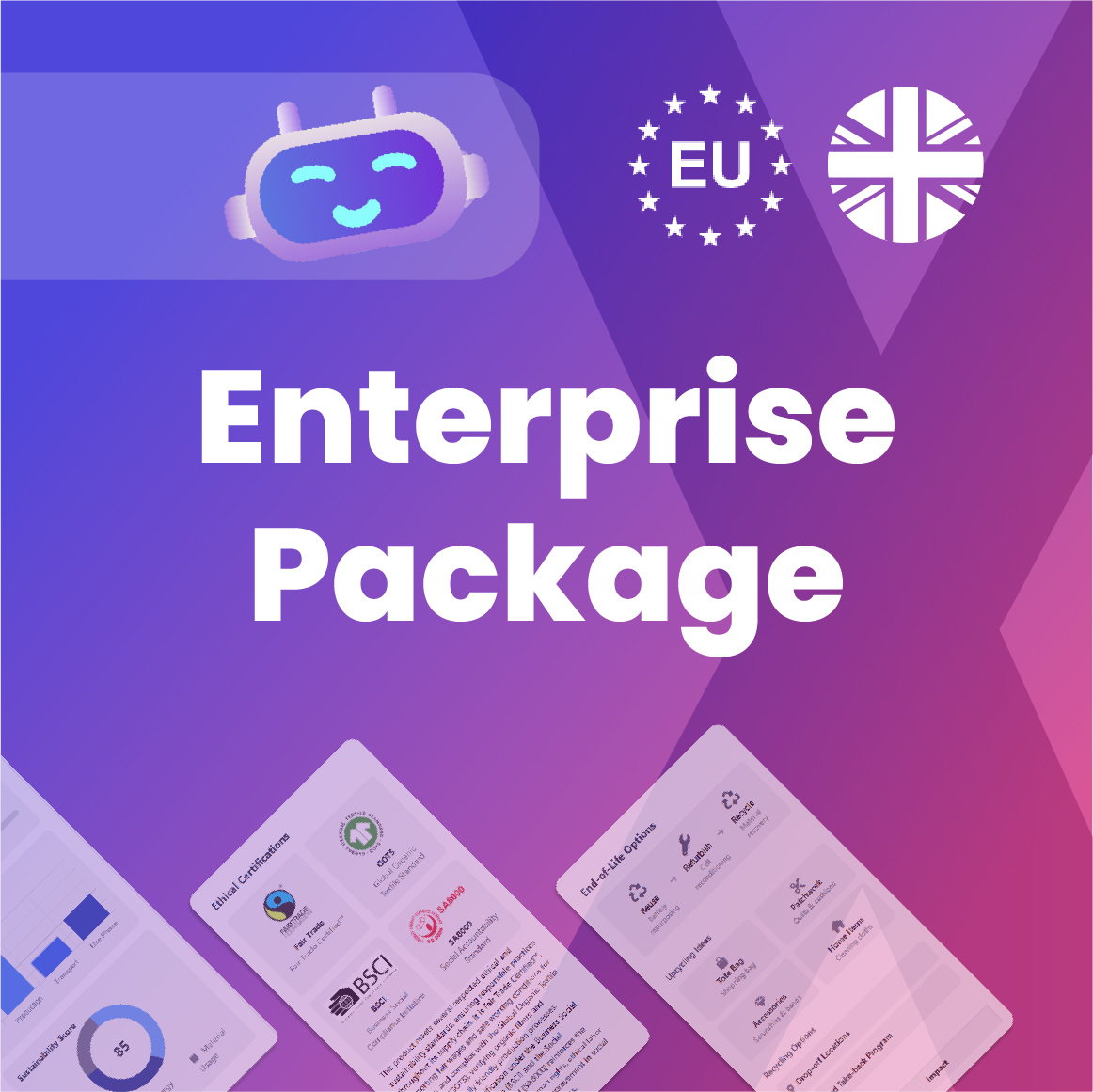 Enterprise Digital Product Passport package with advanced QR tools and analytics